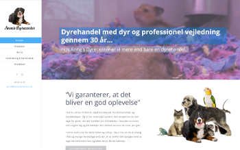Annes Dyrecenter website