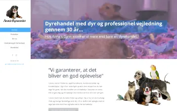 Annes Dyrecenter website